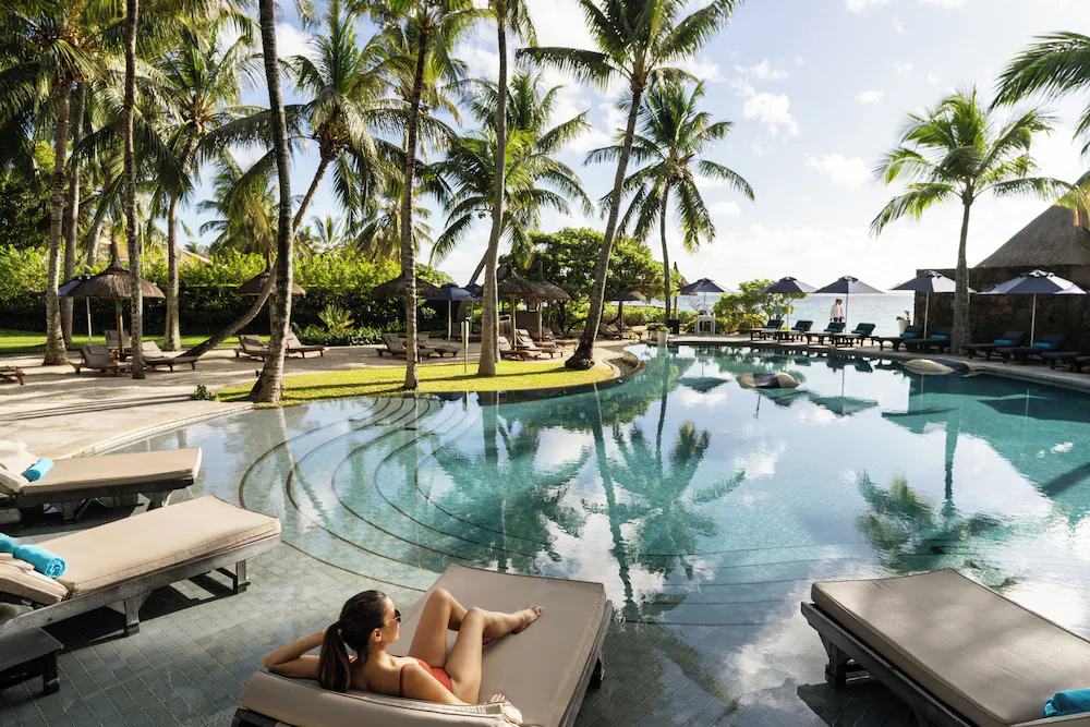 Hotel transfer car in front of resort